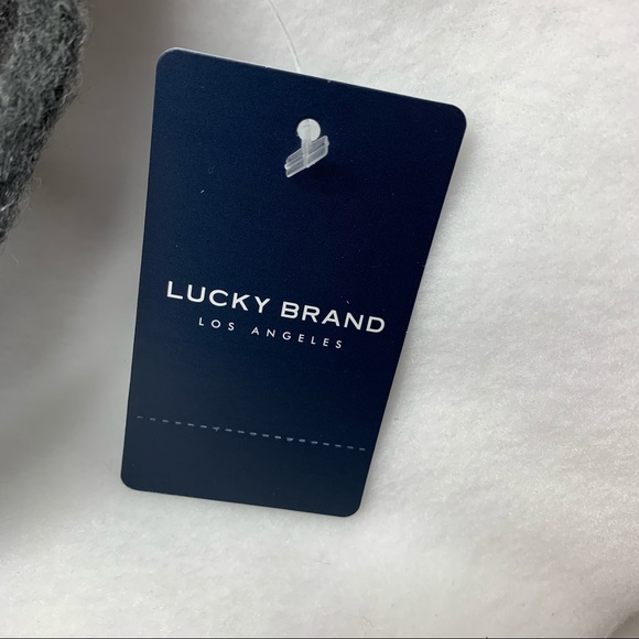 Lucky Brand Fringed Scarf Soft Brushed Gray NWT - Picture 7 of 10